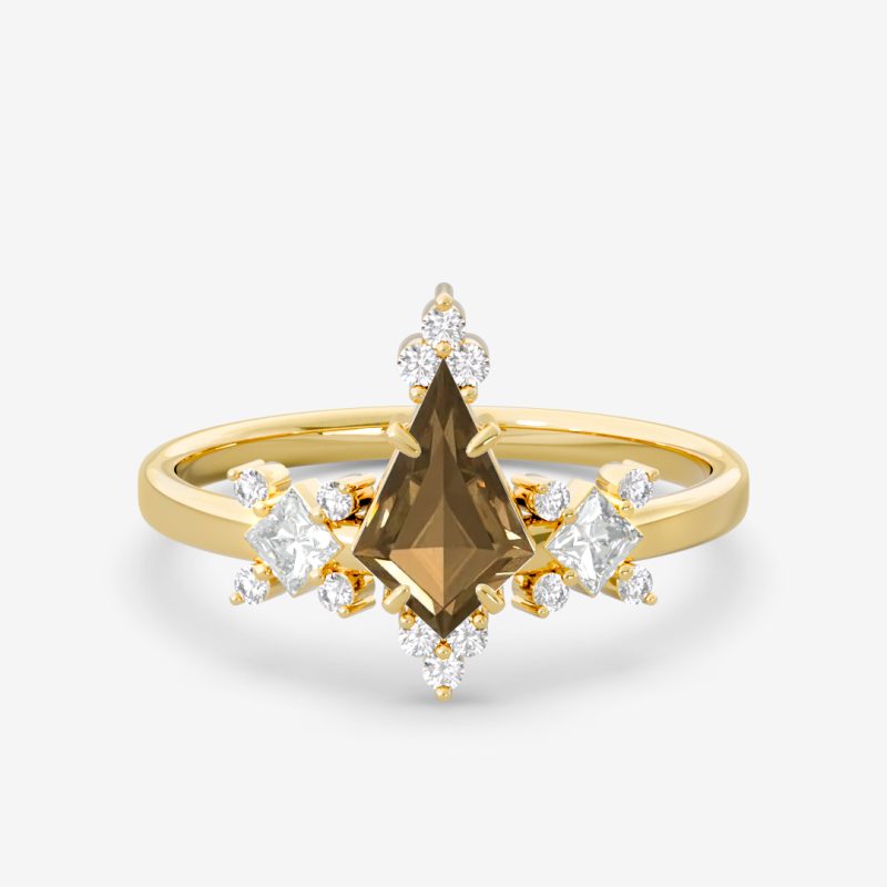 Beatrice – champagne gemstone with diamond accents