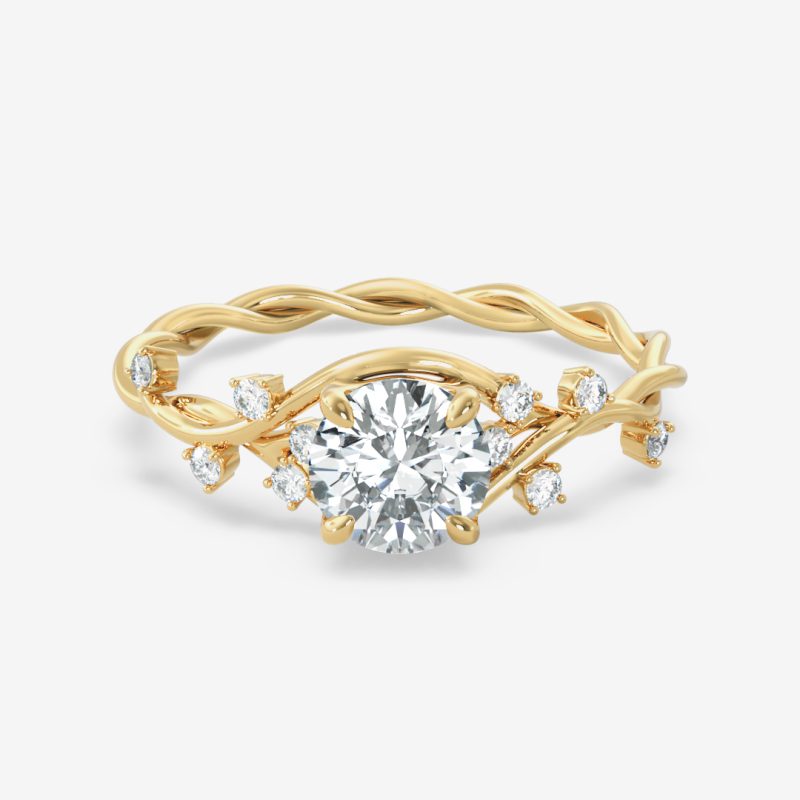 Sylvara – romantic vine design with sparkling side stones