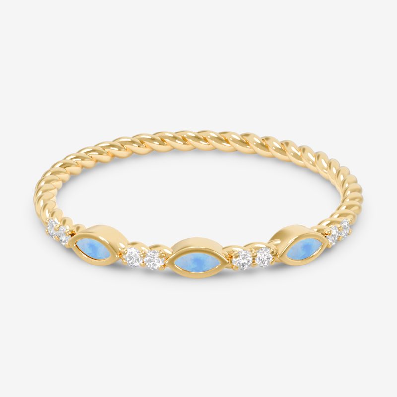 Isabelle – Moonstone with Diamond Details