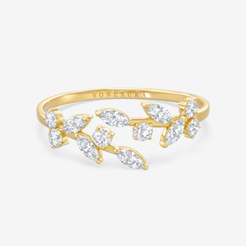 Aurora – Diamond Leaf Ring