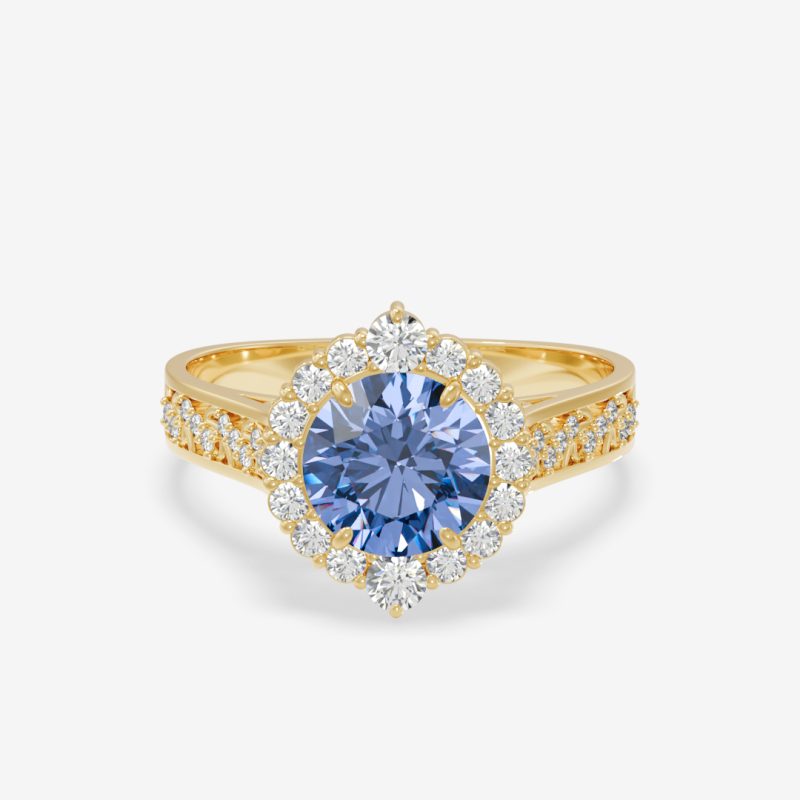 Catherine – Round Sapphire Engagement Ring