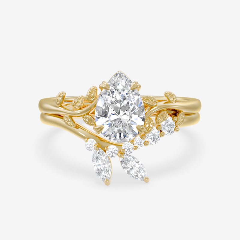 Juliana – Pear Diamond Ring Set
