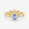 Genevieve – Pear Sapphire Ring Set