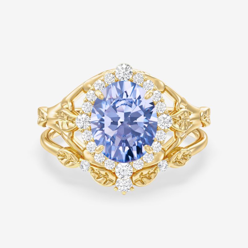 Alexandra – Oval Sapphire Ring Set